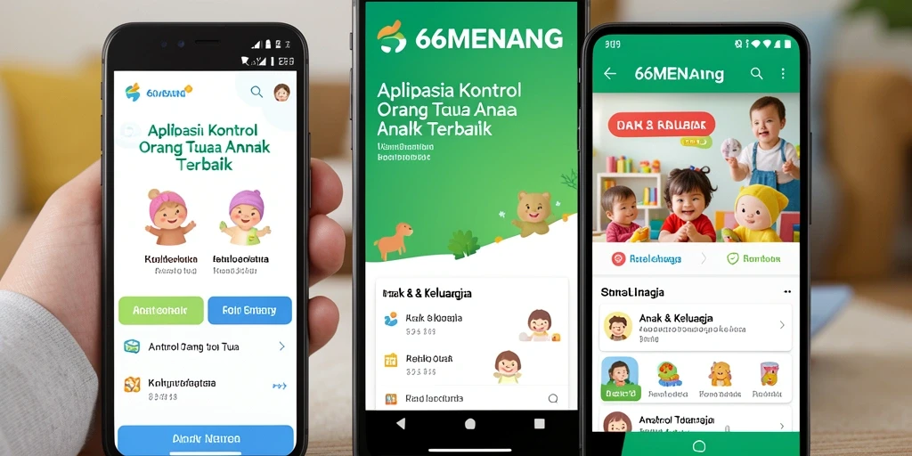 Antarmuka aplikasi 66MENANG yang mudah digunakan untuk kontrol orang tua.