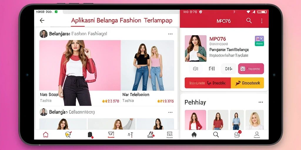 Antarmuka aplikasi MPO76 yang modern dan menarik.